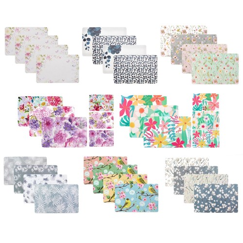 Set placemats floral - 4/6,
