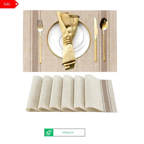 Set woven vinyl - 6, placemats