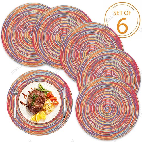 Set 6pcs round placemats - of,