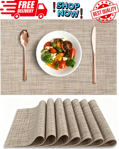 Set woven placemats heat - woven, placemats,