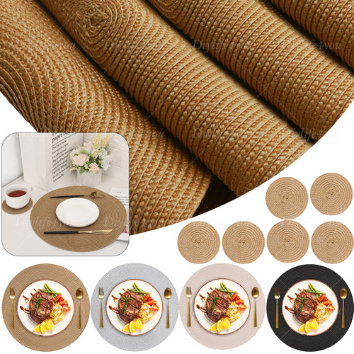 12pcs set woven round - set,