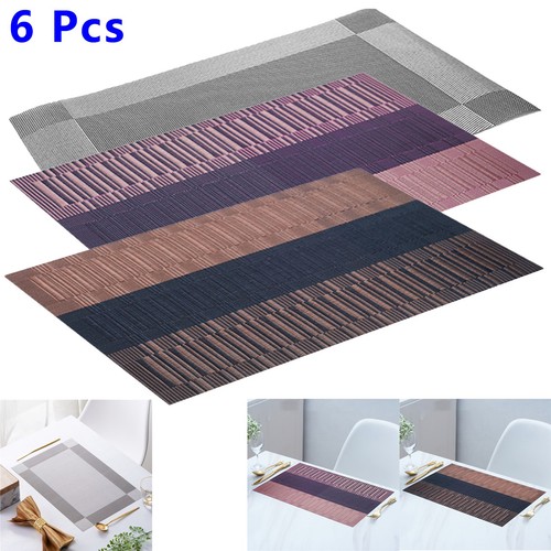 6pcs pvc placemats coasters - 6pcs,