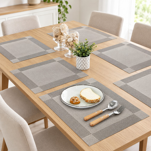 6pcs grey pvc - grey,
