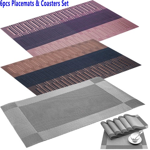 6pcs placemats coasters set - 6pcs,